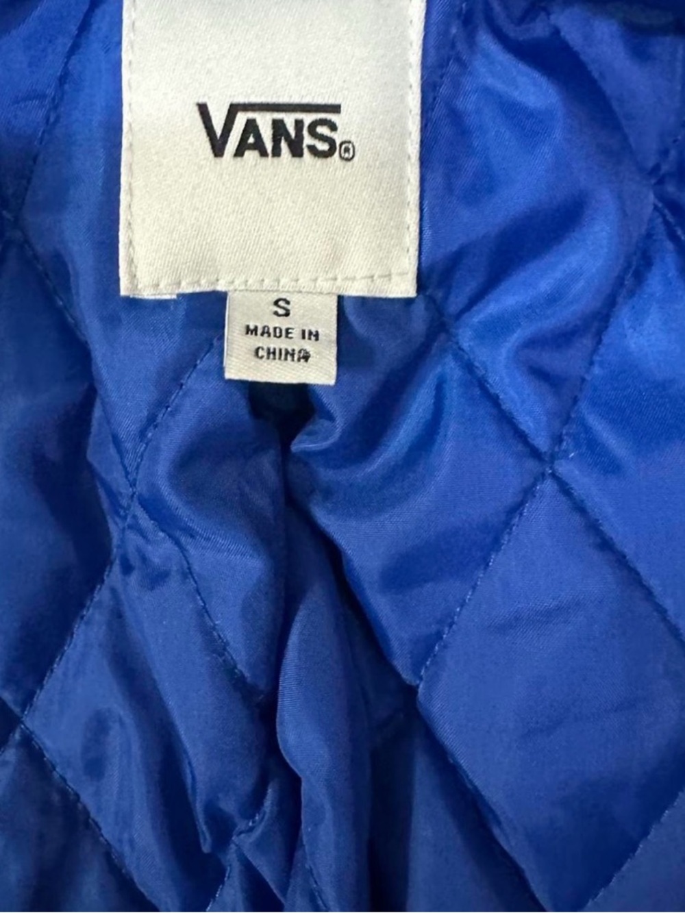 Vans Plaid Bomber Jacket with Cream Sherpa Sleeves size Small - Picture 4 of 7